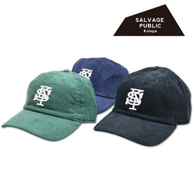 サルベージパブリックコレパ キャップ帽子 メンズ 黒 紺 グリーン svka5024【 あす楽 送料無料 】[ SALVAGE PUBLIC Kolepa ゴルフウェア ウェア キャップ 帽子 コーデュロイ カーブキャップ かっこいい おしゃれ ギフト プレゼント ]