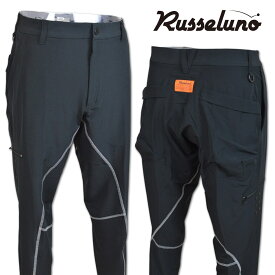 ラッセルノ パンツ メンズ 春夏用 黒 M L LL rs2610702【 あす楽 送料無料 】 [ Russeluno ストレッチ STITCH SLIM LONG PANTS ステッチスリムロングパンツ ゴルフ ウェア ゴルフウェア 新作 ギフト プレゼント ]