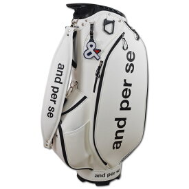 アンパスィ キャディバッグ メンズ レディース 白 紺 9インチ aus7306【 あす楽 送料無料 】 [ アンパシー and per se ゴルフバッグ 9型 5分割 かっこいい おしゃれ ゴルフ golf ゴルフギフト アンパスィー キャディーバッグ プレゼント レア ]