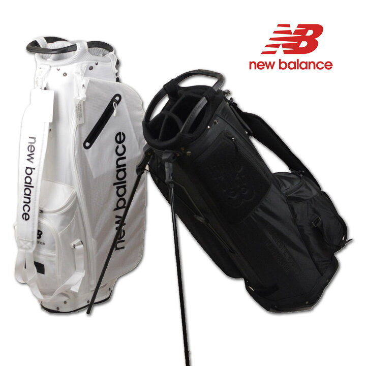 楽天市場 ニューバランス キャディバッグ スタンド式 メンズ 白 黒 9インチ 012 あす楽 送料無料 New Balance 9型 6分割 46インチ対応 ゴルフバッグ ギフト かっこいい おしゃれ Golf ゴルフ ウェア プレゼント レア 限定 キャディーバッグ 限定 父の日