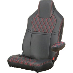 595343 COMBI車種別シートカバー 運転席側 日野17プロフィア 17レンジャー 標準シート用 黒/赤糸 トラック用品 トラック用シートカバー ブラック 糸カラー赤