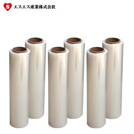 ストレッチフィルム15-3（3インチ紙管15μ×500mm×300m巻)6本入1箱(エスエス産業)【代引き不可】|トラック用品 トラック用 トラック 輸送 物流用品 エスエス SS産業 ストレッチ フィルム 荷締めラップ 15ミクロン