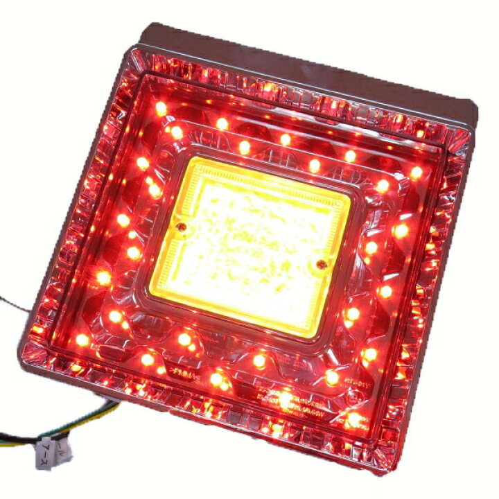 楽天市場】9249060C JB角型LEDテールランプ単体 クリアレンズ LED赤/橙 