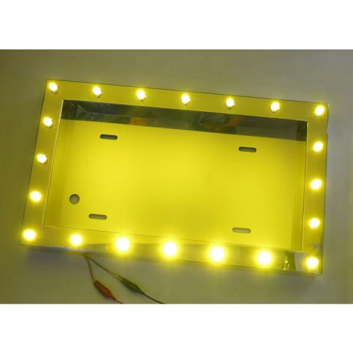 楽天市場】LEDパイロットランプ付ナンバープレート枠 大型 黄レンズ 