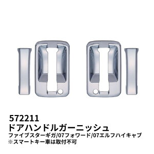 メッキドアハンドルガーニッシュセット いすゞ ファイブスターギガ 07フォワード 07エルフハイキャブ 572211 ジェットイノウエ トラック用品 トラック 外装 装飾 カスタムパーツ メッキパーツ