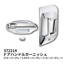 メッキドアハンドルガーニッシュセット 三菱ふそう 17スーパーグレート 07スーパーグレート スーパーグレート 572214 ジェットイノウエ トラック用品 トラック 外装 装飾 カスタムパーツ メッキパーツ メッキ製品 ドア