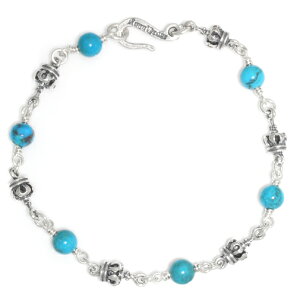 ���C�����I�[�_�[�y�����z�y�u���X���b�g�zTiny Royal Crown & Turquoise beads Alternate �yROYAL ORDER�z