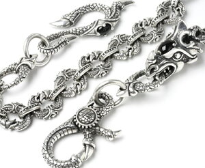 ���C�����I�[�_�[�y�����z�y�E�H���b�g�`�F�[���zHORN DRAGON HEAD WITH CABOCHON W/ MEDIUM REPTILE LINKS�y�v�����ς��菤�i�z