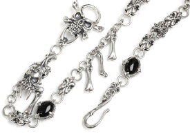 ロイヤルオーダー【公式】【ウォレットチェーン】MEMNOCK Skull, Skull clip, FDL Dble Sided Chain w/ONYX