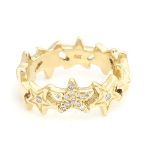 CI[_[yzyOzStarshine Thin Band w/Pave Diamonds 10K (US7-US8.5) yROYAL ORDERz