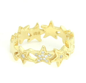 ���C�����I�[�_�[�y�����z�y�����O�zStarshine Thin Band w/Pave Diamonds 18K GOLD�yROYAL ORDER�z