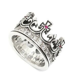 ���C�����I�[�_�[�y�����z�y�����O�zLGE CROWN w/FULL Diam BAND & Rubies �yROYAL ORDER�z