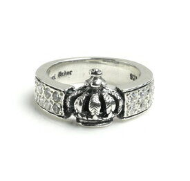 ロイヤルオーダー【公式】【リング】Demi Band Crown Ring (Pave CZ)
