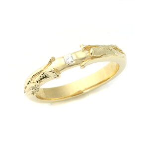 ���C�����I�[�_�[�y�����z�y�����O�z New Band with diamond�@18k YELLOW GOLD �yROYAL ORDER�z