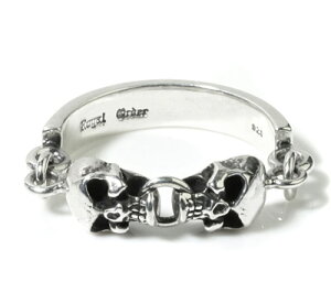 ���C�����I�[�_�[�y�����z�y�����O�zSkull Chain Ring W/ CZ Eyes