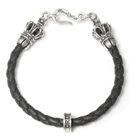 ロイヤルオーダー【公式】【ブレスレット】Braided bracelet w/ Crown Tips & Large Jumpring 【ROYAL ORDER】