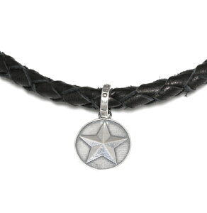 ���C�����I�[�_�[�y�����z�y�l�b�N���X�zThick Braided Necklace with crown tips and sp920 �yROYAL ORDER�z