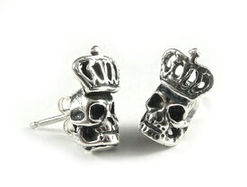 ロイヤルオーダー【公式】【イヤリング/ピアス】TINY SKULL w CROWN w STUD(1個単位)【ロイヤルオーダーイヤリングピアス】