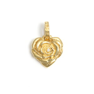 ���C�����I�[�_�[�y�����z�y�y���_���g�zSmall Heart Rose w/ Diamond 18K YELLOW GOLD �yROYAL ORDER�z