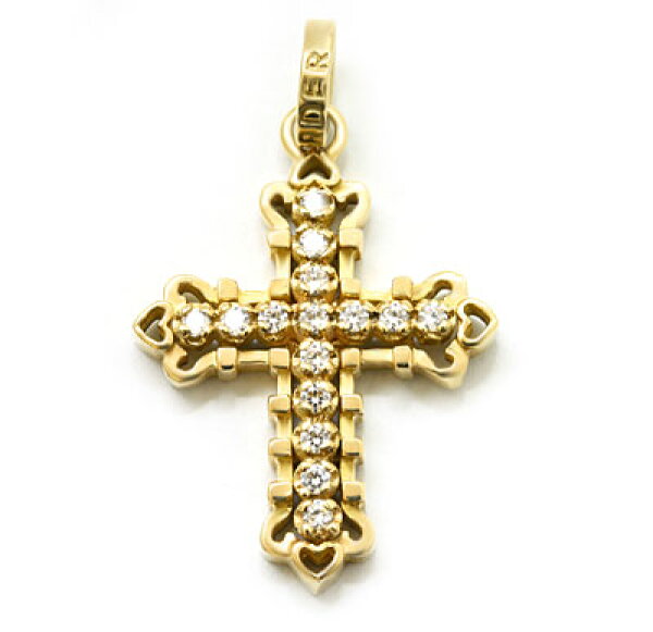 【お見積もり商品】ロイヤルオーダー【公式】【ペンダント】 SMALL CONSORT CROSS W/CZ 18K GOLD 【ROYAL ORDER】