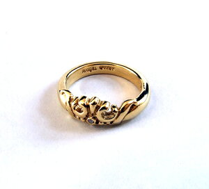 ���C�����I�[�_�[�y�����z�y�����O�zMARIE CROWN BAND W DIAMOND 18K YELLOW GOLD2-4.5 �yROYAL ORDER�z