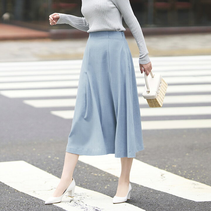 楽天市場 洗える 多機能 フレアスカート レディース ボトムス オフィスカジュアル 春コーデ きれいめ 上品 ベーシック 通勤 Ol 仕事 50代 40代 30代 ミセス 春夏秋冬 大きいサイズ ロング丈 紺 黒 おしゃれ 美脚 細見え ビジネススーツ 即日発送 プレゼント ギフト