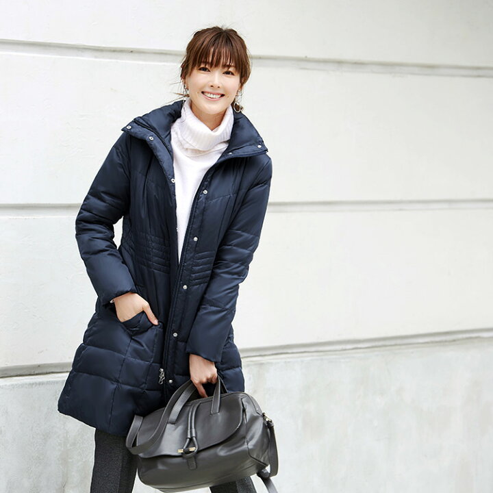 楽天市場 ダウンコート ダウン コート ダウンジャケット アウター 上着 ロングコート ファー レディース 50代 40代 30代 ミセス 秋 冬 リアルファー 大きいサイズ 上品 防寒 細見え ロング丈 暖かい 黒 茶 紫 紺 通勤 きれいめ 体型カバー 即日発送 ギフト