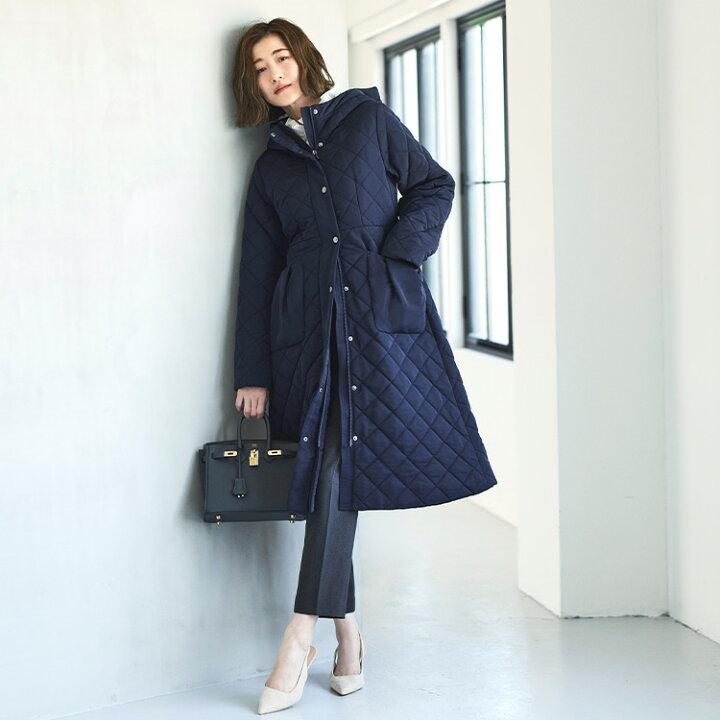 楽天市場】【バーゲン価格】レディース キルティングコート ロング 