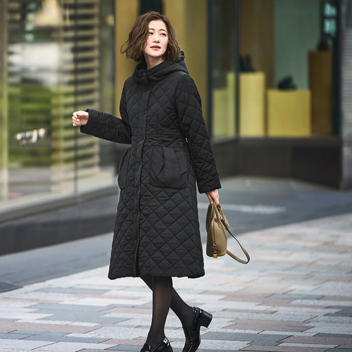楽天市場】【バーゲン価格】レディース キルティングコート ロング 