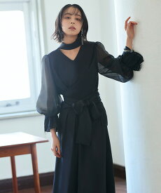 【10%OFFクーポン対象商品】【ストレッチ】パーティードレス 結婚式 ワンピース パンツドレス パンツスタイル オールインワン コンビネゾン 二次会 披露宴 上品 50代 40代 30代 セレモニー フォーマル ミセス レディース 袖あり 親族 母親 女性 体型カバー 即日発送 ギフト