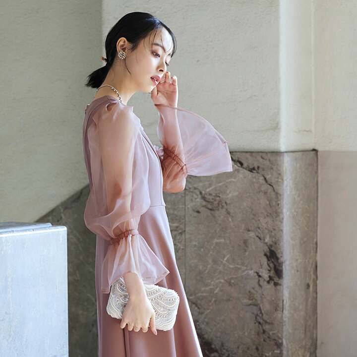 楽天市場】レディース パーティードレス 結婚式 ロングワンピース  