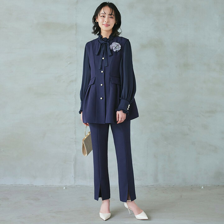 楽天市場】【ストレッチ】レディース ママスーツ パンツスーツ  