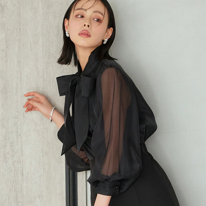 楽天市場】【洗える】レディース ボウタイブラウス トップス シャツ  