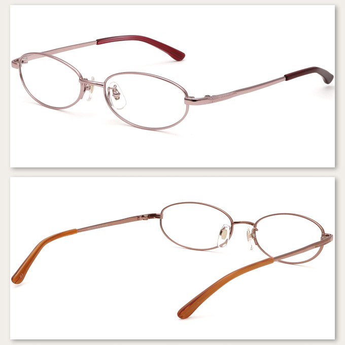 メガネ　度付き　シンプル　メガネ通販　レンズ付き眼鏡セット　鼻パッド付めがねフレーム　51サイズ　メタル(フルリム)WB3289　度付きメガネ