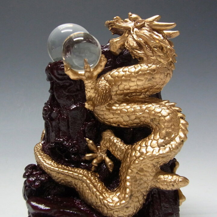 楽天市場】風水龍 置物 金龍上山（小）14cm 昇り龍 山水龍 グッズ 