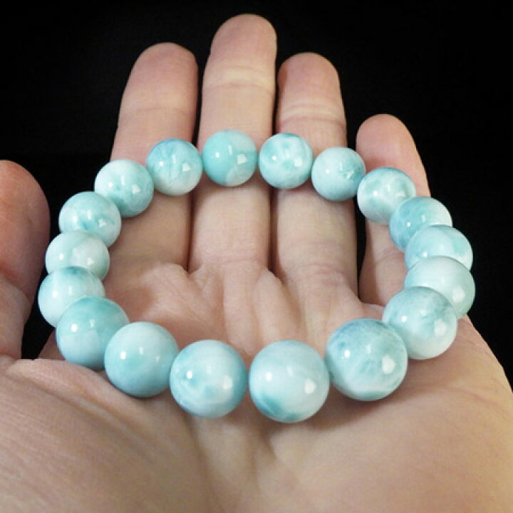 楽天市場】ラリマー ブレスレット ドミニカ共和国産 11mm玉 天然石  