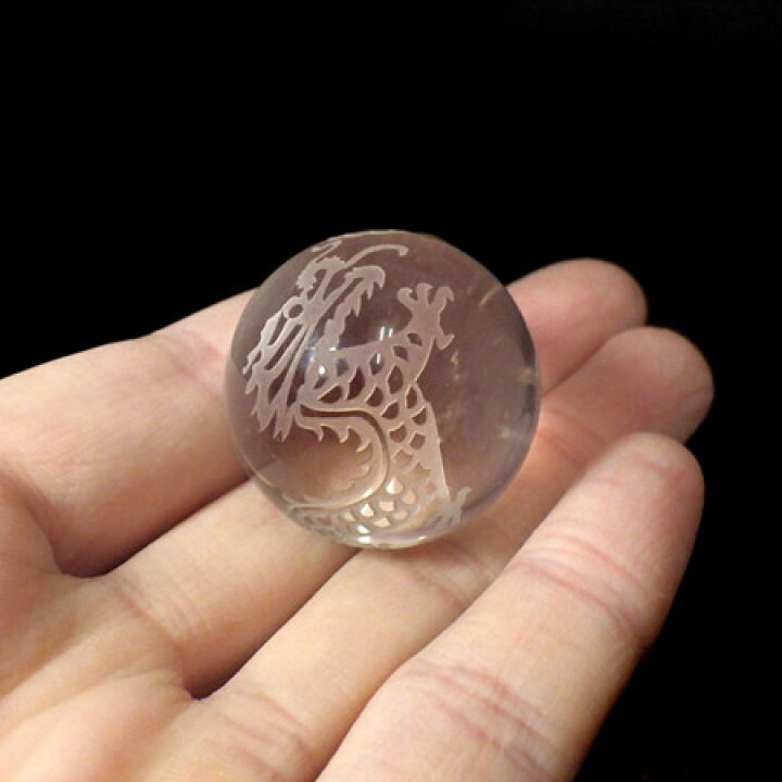 楽天市場】龍彫り水晶球 31mm 天然石 パワーストーン 水晶 スフィア 丸 
