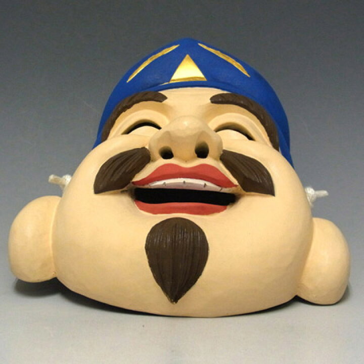 楽天市場】楠面 彩色恵比寿面 木彫り お面 壁掛け用 [Ryusho] : 龍祥本舗
