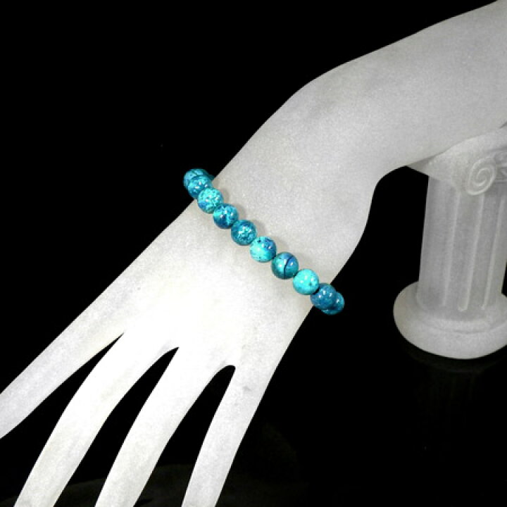 楽天市場】シャッタカイトクリソコラ ブレスレット 8mm玉 天然石  