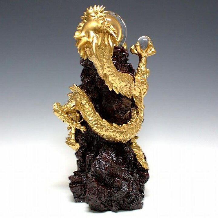 楽天市場】風水龍 置物 双龍（大）34cm 山水龍 グッズ アイテム : 龍祥本舗