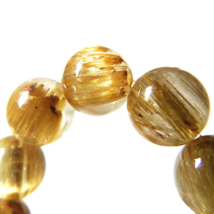 楽天市場】ルチルクォーツ ブレスレット 8mm玉×25個 内周16cm 天然石  