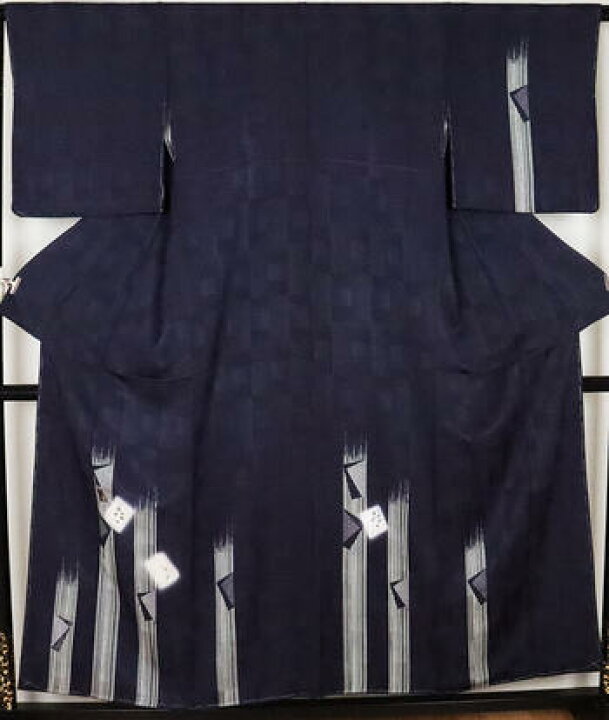 楽天市場】＼ 20％offクーポン ／ 【一点物】訪問着 正絹 紺 刺繍花 