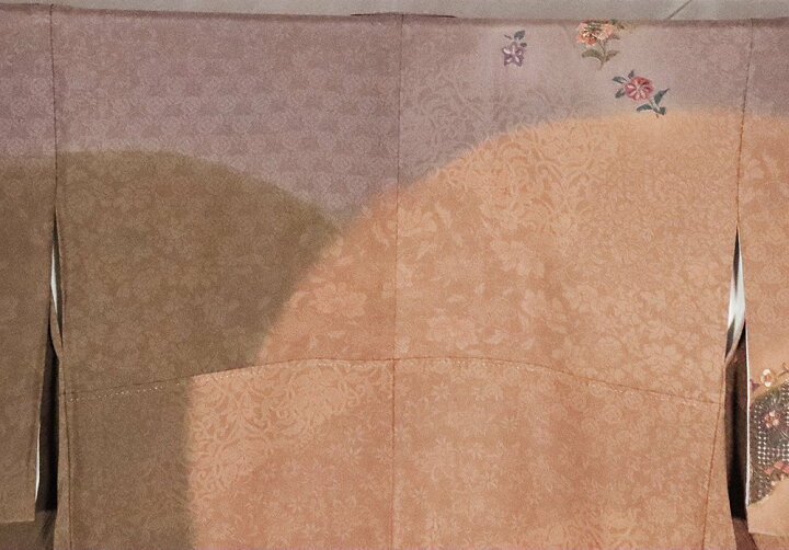楽天市場】＼ 20％offクーポン ／ 訪問着 袷 正絹 小豆色 総刺繍 華文 