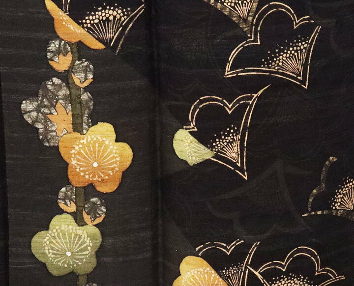 楽天市場】＼ 特売品 ／ 手織り紬 訪問着 袷 正絹 濃茶暈し 梅花 刺繍 