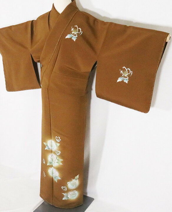楽天市場】＼ 20％offクーポン ／ 訪問着 袷 正絹 金茶 暈し 桜花 L 