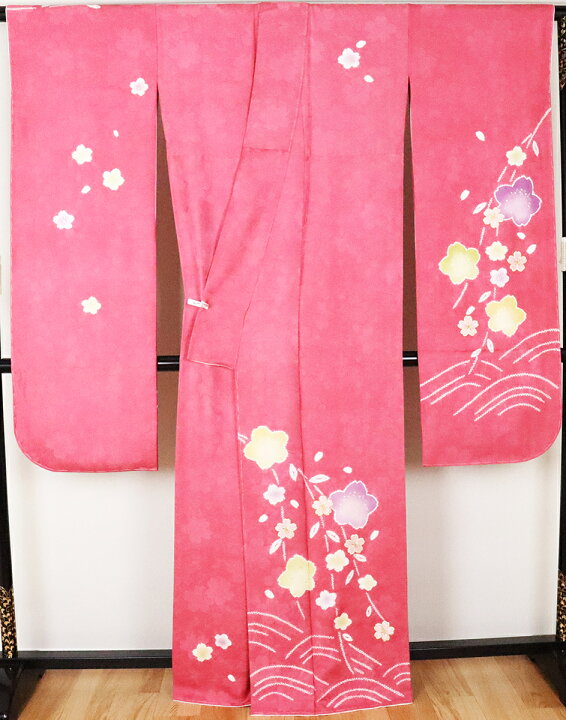 楽天市場】＼ 20％offクーポン ／ 本振袖 正絹 薄赤紫 絞り桜花 LL 