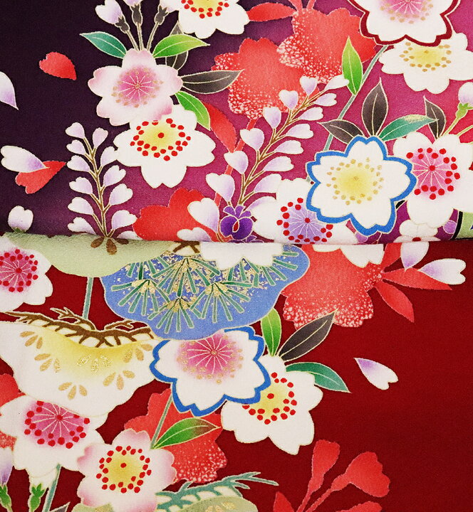 楽天市場】＼ 20％offクーポン ／ 【】本振袖☆正絹☆枝垂れ桜 ki23258 