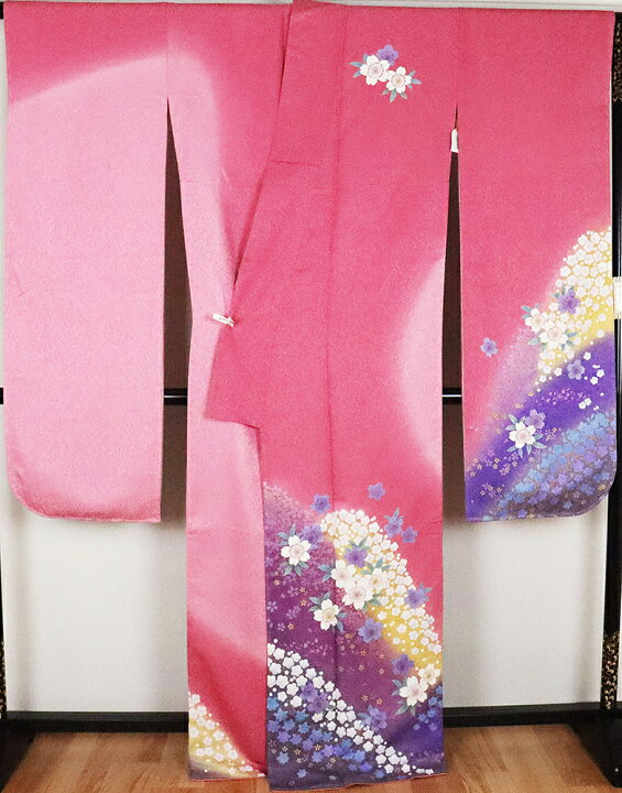楽天市場】＼ 20％offクーポン ／ 【】本振袖☆正絹☆遠山に桜梅 