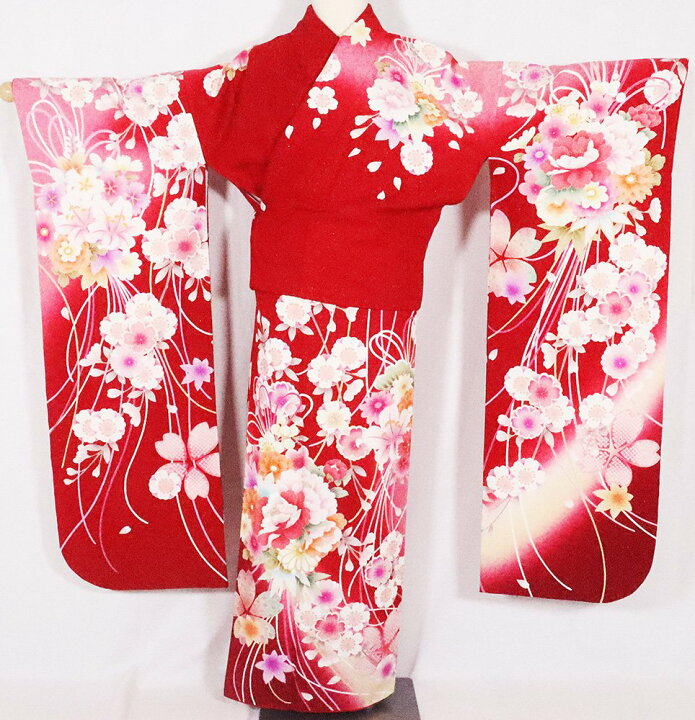 楽天市場】＼ 20％offクーポン ／ ＼ 特売品 ／ 振袖 正絹 赤 ピンク  