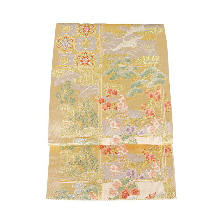 楽天市場】＼ 20％offクーポン ／ 礼装用 袋帯 正絹 金箔 ベージュ 
